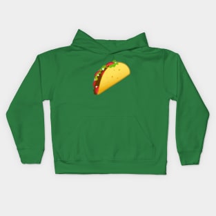 Taco Cartoon Design - Mexican Food Kids Hoodie